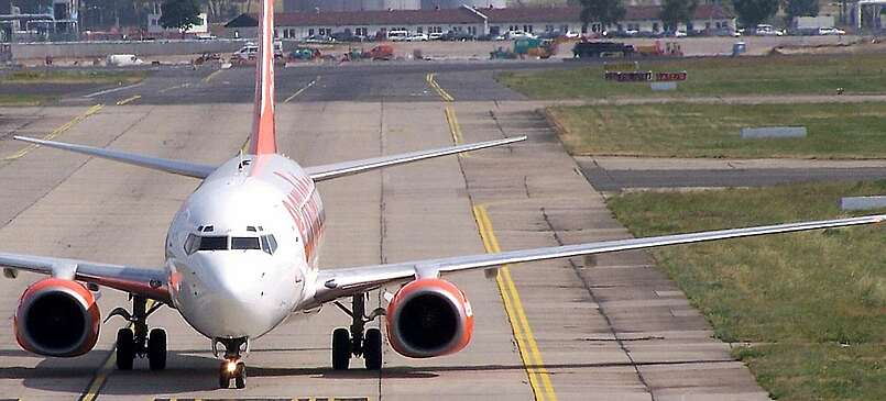 Flugzeug in Schönefeld